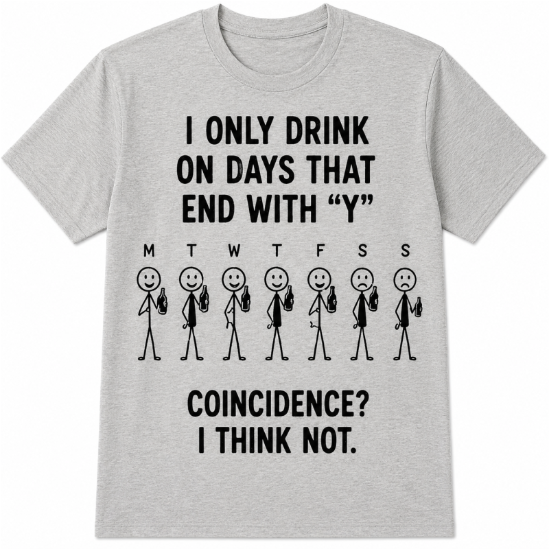 Majica »I Only Drink on Days That End with Y«