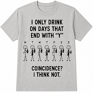 Majica »I Only Drink on Days That End with Y«