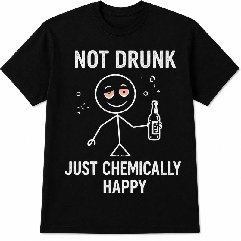 Majica »Not Drunk, Just Chemically Happy«